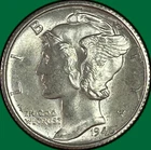 1940-D Mercury Dime Brilliant Uncirculated BU Coin #41742