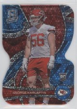 2022 Panini Spectra Rookies Neon Blue Prizm Die-Cut 37/50 George Karlaftis i5f