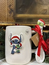 Rae Dunn Christmas Stitch FESTIVE HUGS Scrump Spoon Mug