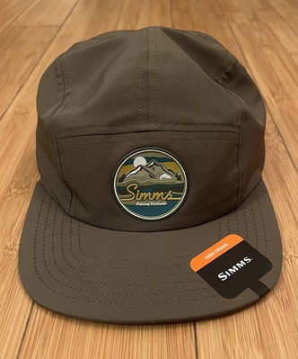 Simms Fishing Unstructured Camper Hat Cap Dark Stone Green/Gray NEW