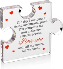 Valentines Day Gifts - I Love You Gifts for Him, Her - Acrylic Puzzle Printed Me