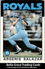 1986 Topps Traded Argenis Salazar #96T Kansas City Royals MLB Baseball