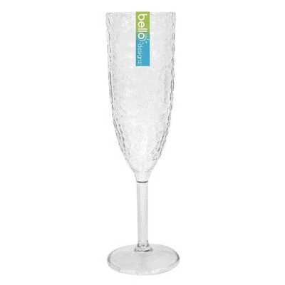 Bello Dimple Plastic Champagne Prosecco Glass