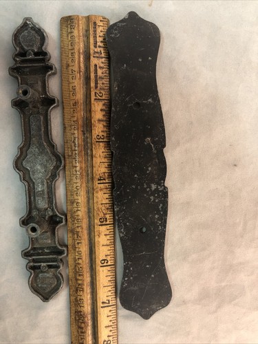 1 Vintage 6 3/4” Gothic Metal Dresser Cabinet Drawer Pull Handle Back Plate 9588 - Picture 4 of 9