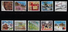 Japan 2024 Culture for Future Generations 84Y Complete Used Set Sc# 4724 a-j