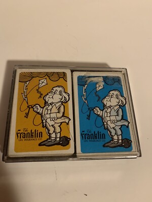 The Franklin Life Insurance Company TWO VINTAGE DECKS OF PLAYING CARDS