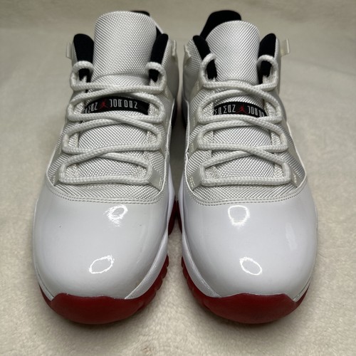 DJ SKEE Nike Jordan 11 Retro Low White Red (528895-101) Men's Size 11.5 - Picture 4 of 8