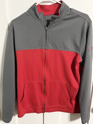 lands end full zip jacket Mens Used- Grey/Red- Verizon Wireless Medium ...