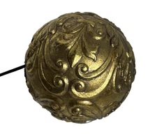 Decorative Ball Sphere Bowl Filler or Other Unique Home Decor  Gold W/Design