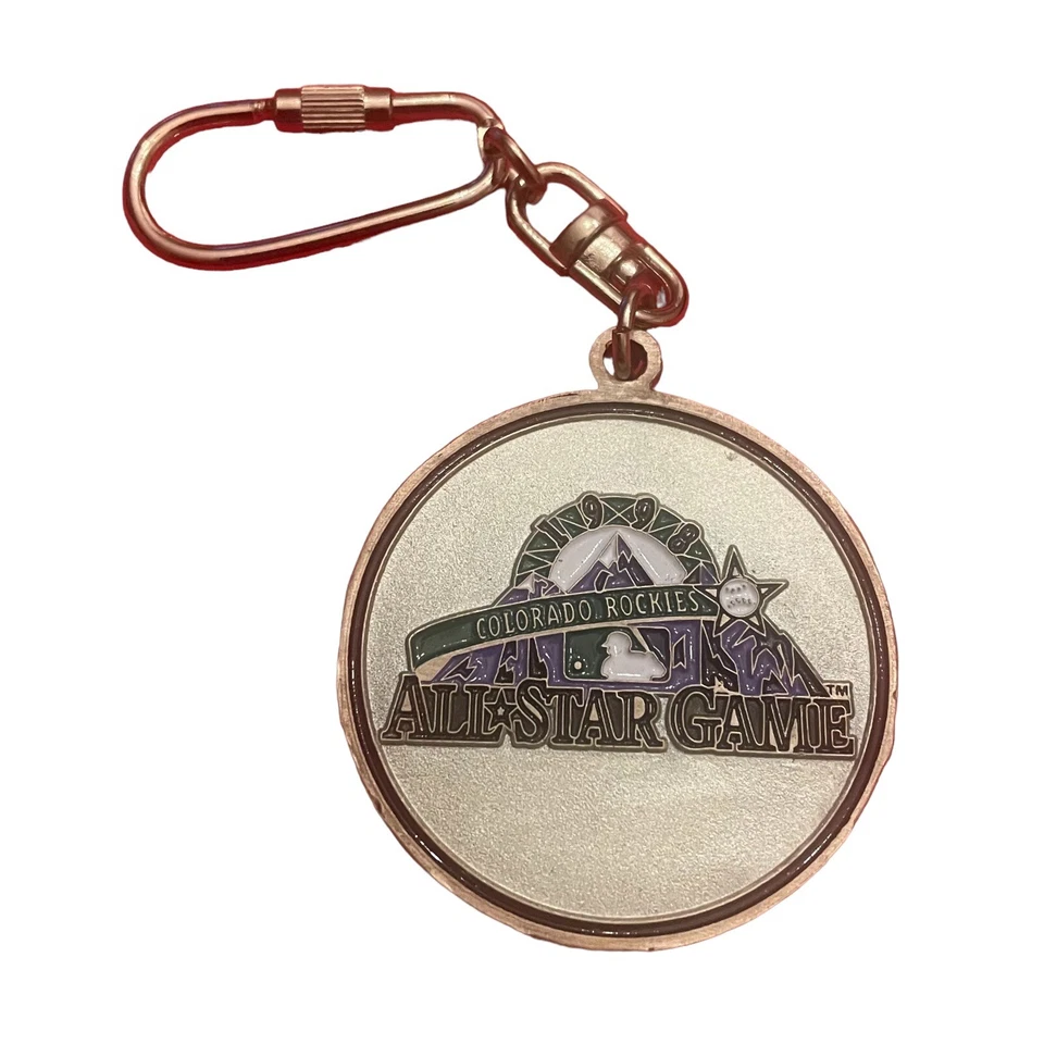 Colorado Rockies Baseball MLB 1998 Metal Keychain All Star Game Pendant - Image 2 of 4