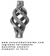 pigna ornamento in ferro battuto 12x12 per ringhiere cancelli art. 159/3