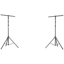 2 Two 9 Foot Tripod Lightweight Portable Tripod Stands w/ Top Crossbar