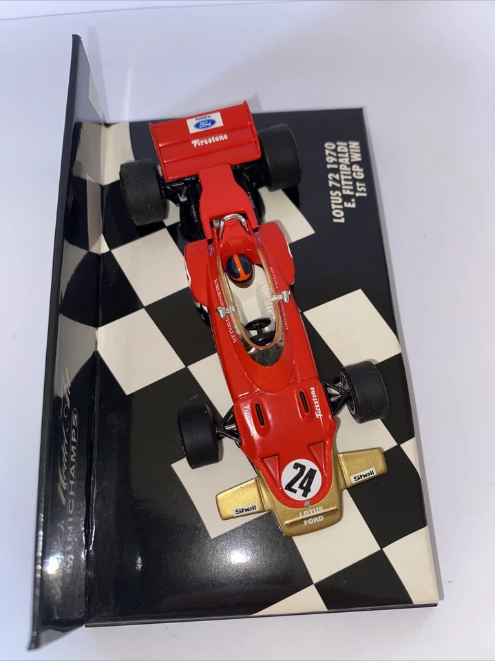 MINICHAMPS LOTUS 72 anno 1970 Motore COSWORTH E.FITTIPALDI 1st GP WIN scala1/43 - Immagine 3 di 4