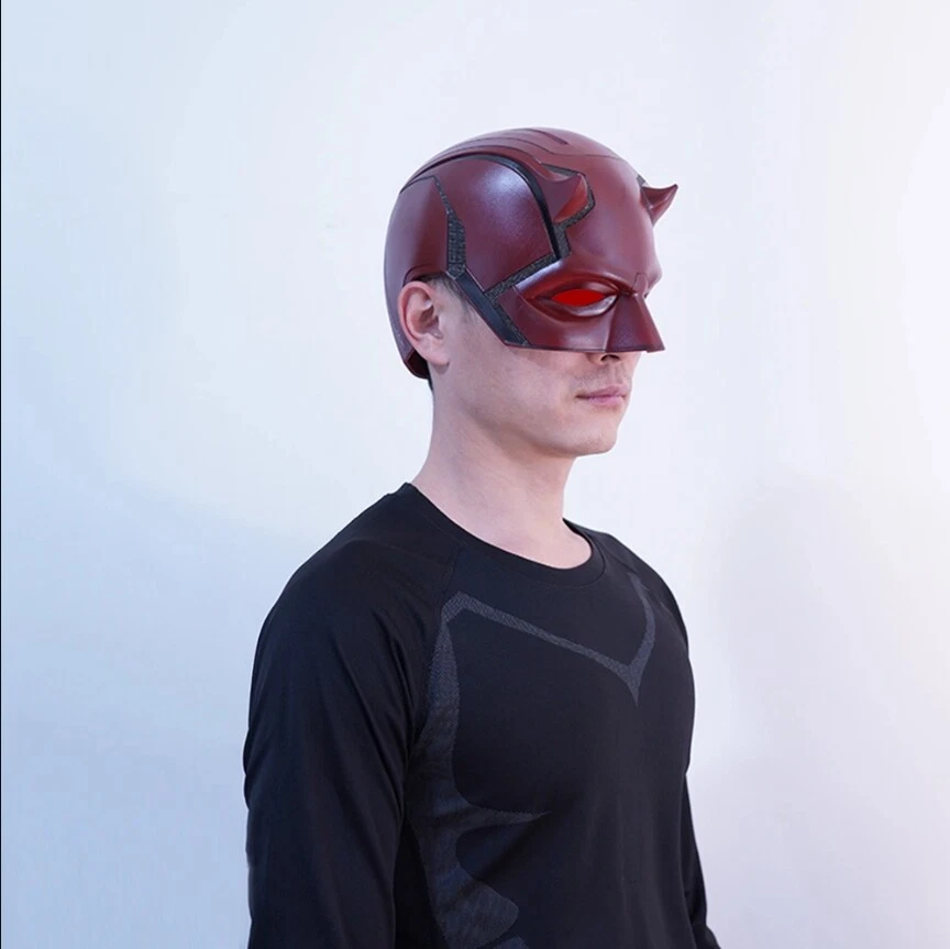 Marvel Daredevil Helmet Wearable Halloween Cosplay 3D Printing Head cover Mask - Image 3 of 4