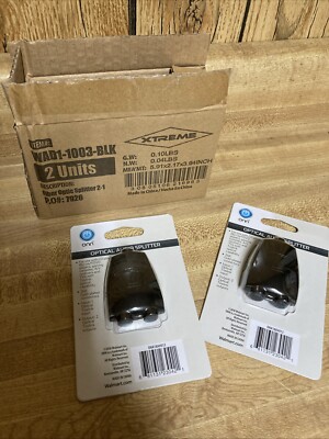 2 Pack ONN Optical Audio Splitters Brand New
