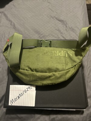 Supreme Logo Print Waist Bag Cordura Nylon SS19 Olive Green Supreme Logo Print Waist Bag Cordura Nylon SS19 Olive Green