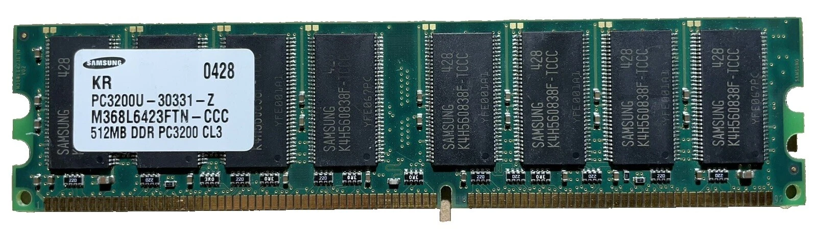 Ordenador Samsung DDR1 SDRAM 512 MB capacidad por módulo de memoria (RAM)