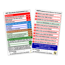4AT Delirium ATMS ID Badge Card - Pocket Paramedic Flashcard | Pocket Assessment