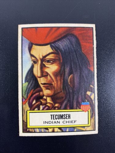 1952 Topps Look n See Set Card #96 TECUMSEH - INDIAN CHIEF - NICE CARD!💥 VTG!👀 - Picture 1 of 2