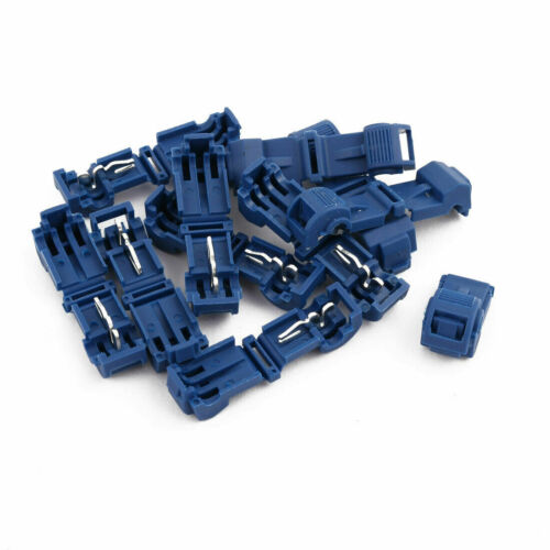 10Pcs Self-Stripping Electrical T-Tap Wire Spade Connectors Terminal Blue✦KD - Picture 1 of 4