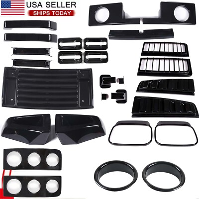 Exterior Accessories Decoration Cover Trim Kit For Hummer H2 2003-09 Gloss Black