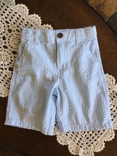 Gymboree Size 6 Boys Shorts Adjustable Waist Blue White Stripped