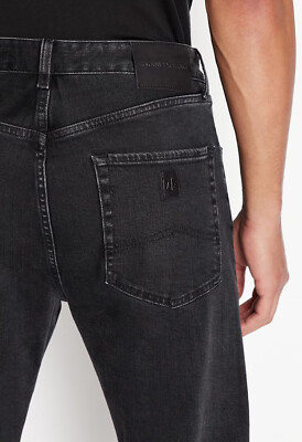 AX Armani Exchange Mens Jeans J24 Tapered Grey Waist 32 inch Leg