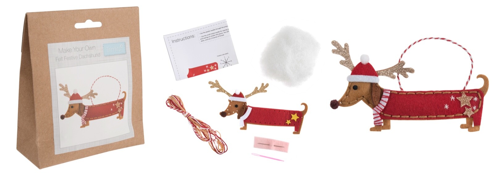 Trimits Felt Sewing Kit Christmas Decoration IdealFor Children over3