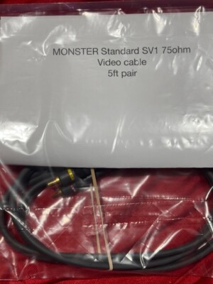 MONSTER SV1 INTERLINK 75Ω VIDEO CABLE  5ft pair Rca terminations