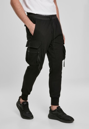 URBAN CLASSICS Pantaloni uomo in felpa militari Tattici Black Over sizes |  eBay