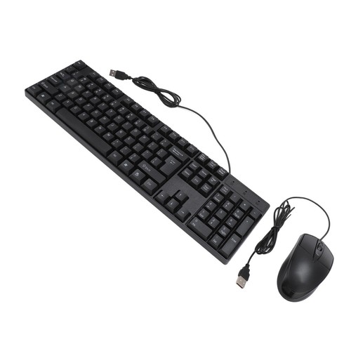 New Wired USB Keyboard Mouse Set Ergonomic 104 Keys Keyboard Comfortable Grip Mo - Picture 6 of 24