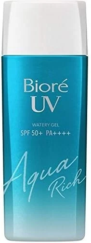 2Pcs Biore UV Aqua Rich Watery Gel 90ml, Sunscreen, SPF50+ PA++++Hand Towel set - Image 2 of 2