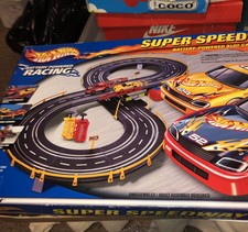Vintage 1996 MEGA Speedway Battery Operated Racing Set /& for sale online