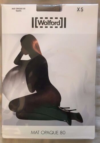 Wolford Womens Mat Opaque 80 Tights Mocassin Size X Small Style 18420 - 第 1/2 張圖片