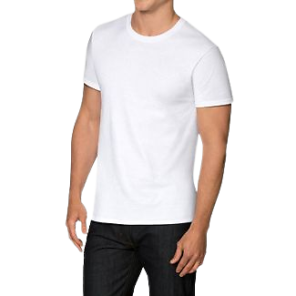 5 Pack Men's Short Sleeve Crew Neck Active Fit Taggless T-Shirt Solid White - Bild 1 von 18