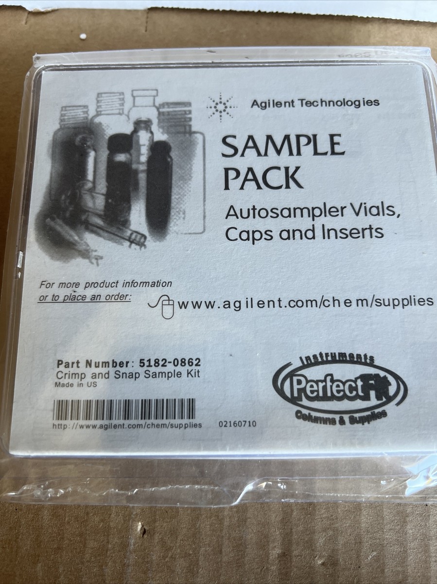 Agilent Certified Vial Sample Pack 5182-0862 (MRG42) for Agilent Certified Vial Sample Pack 5182-0862 (MRG42) for