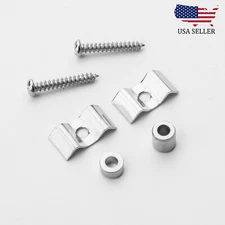 Guitar String Trees String Retainer Guides for Strat Tele Guitar 2 Pcs Chrome