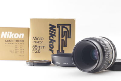 [Almost Unused Box] Nikon Ai-s Micro NIKKOR 55mm f/2.8 MF Macro Lens From JAPAN