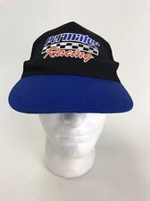 Vintage NASCAR Permatex Racing Team Black Blue SnapBack Hat Cap Fast Shipping