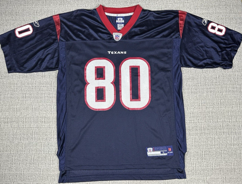 Andre Johnson Houston Texans Navy Blue Reebok Jersey Sz Large NFL EUC