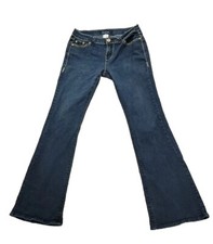 Cello Jeans Womens Size 11 Blue Bootcut Bling Rhinestone Back Pockets