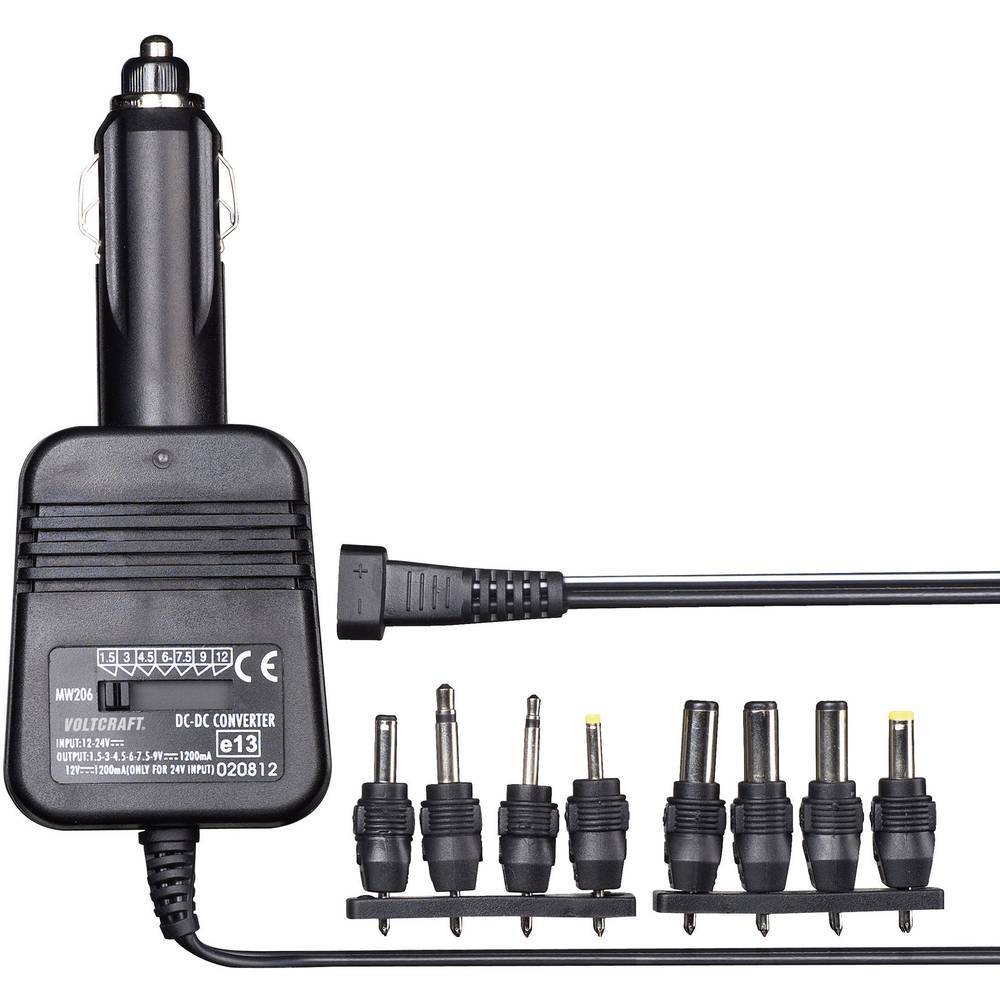VOLTCRAFT Convertitore DC/DC 12 V/DC, 24 V/DC - 1.5 V/DC, 3 V/DC, 4.5 V/DC, 6