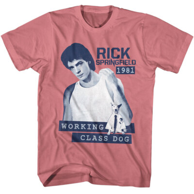 Rick Springfield Close Up Working Class Dog 1981 Men's T Shirt Rock Music