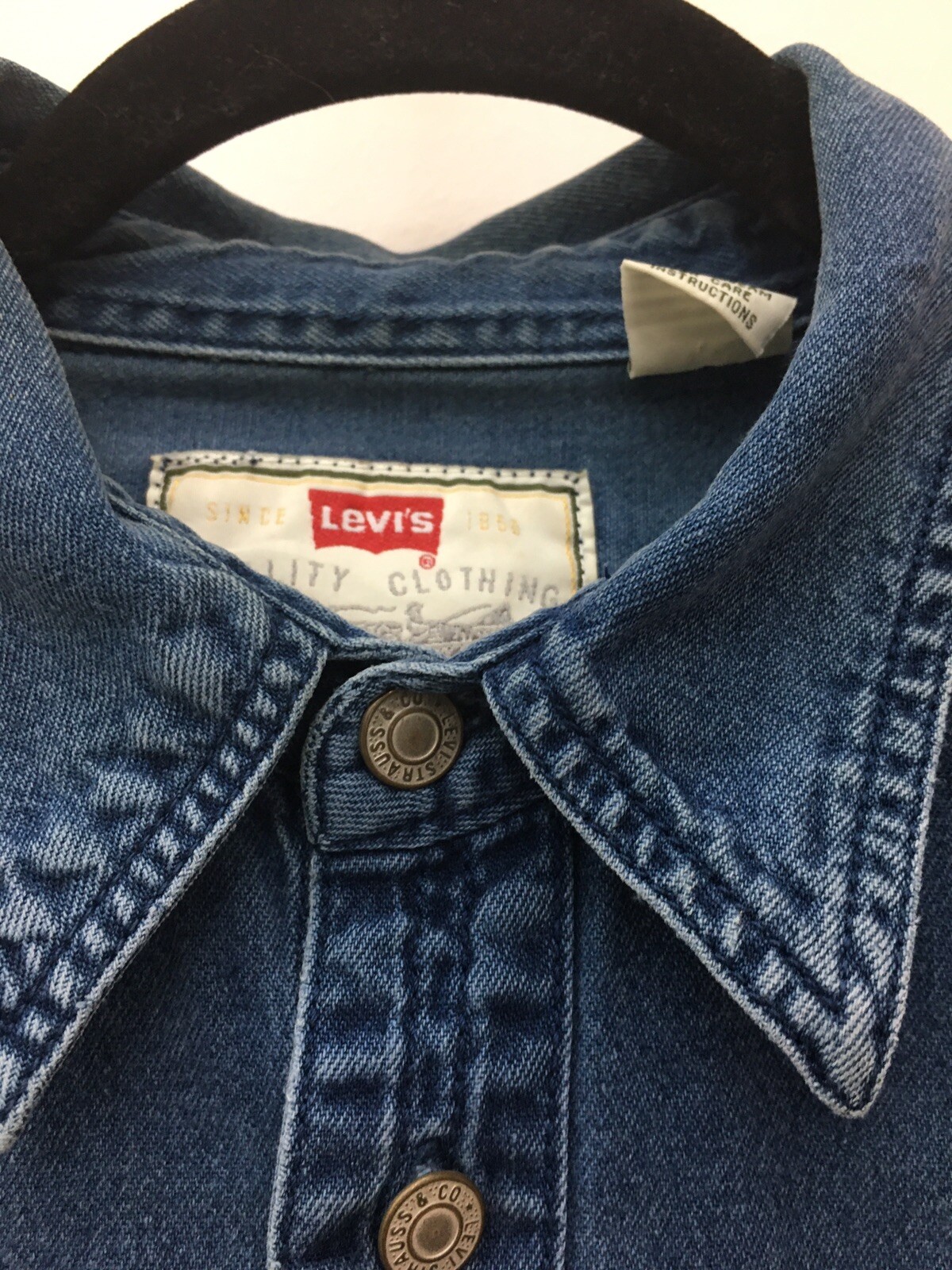 Levis Red Tab Denim Shirt Mens Size 