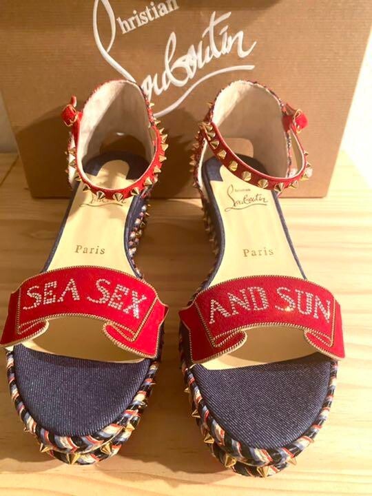 Christian Louboutin Spike Platform Sandals Mules Pumps Shoes Women