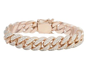 Thin solid gold bangle bracelets for women diamond flower