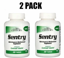 21st Century, Sentry, 2 PACK Multivitamin & Multimineral Supplement, 300 Tablets