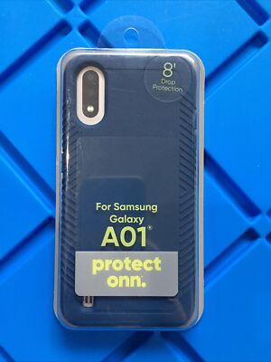 Onn. Protective Grip Phone Case with Built-in Antimicrobial for Samsung Galaxy A