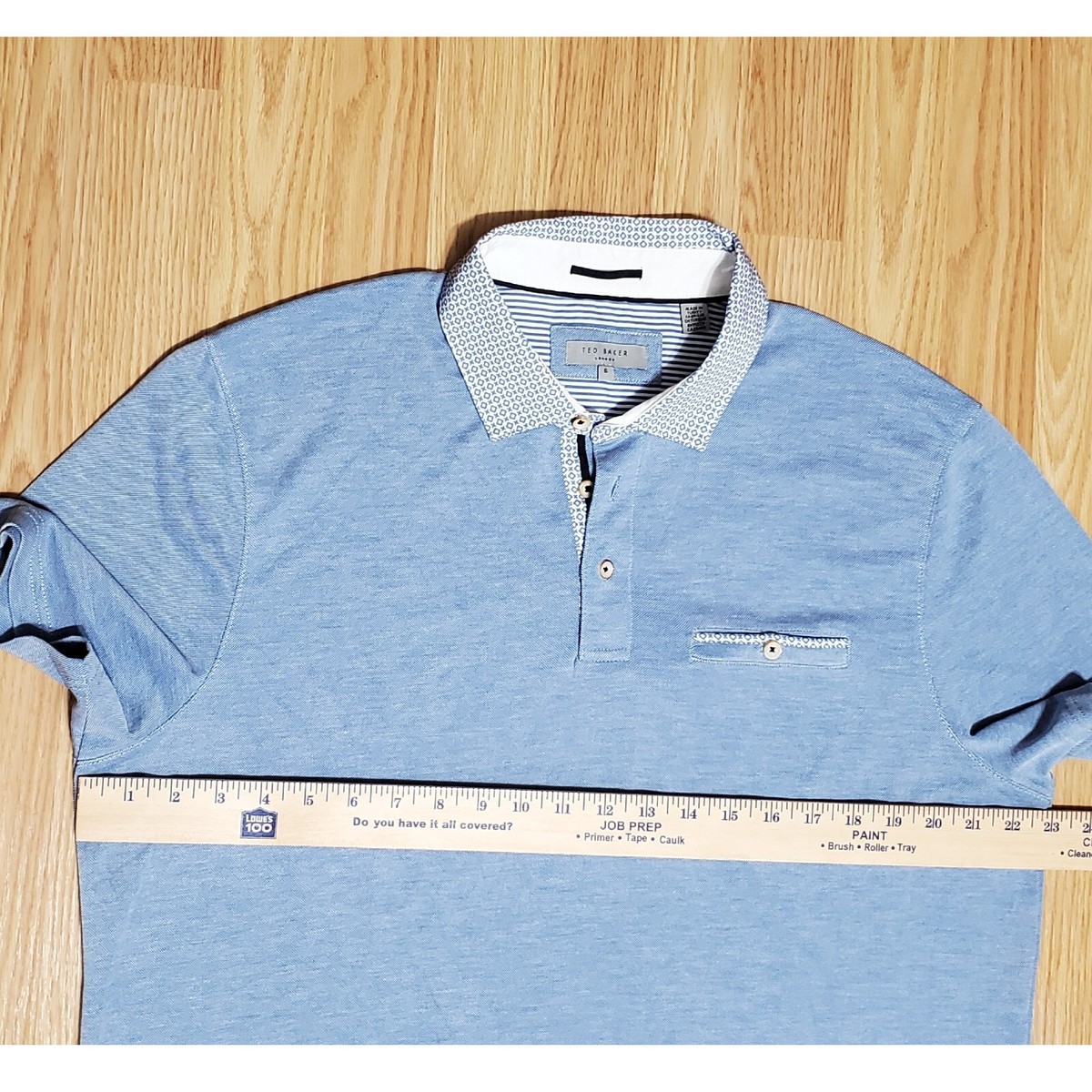 Ted Baker Size 6/Xl combee short sleeves polo shirt blue