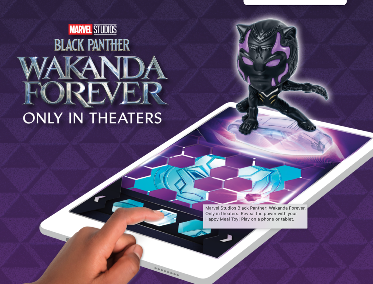 2022 McDONALD'S Disney Marvel Black Panther Wakanda Forever HAPPY